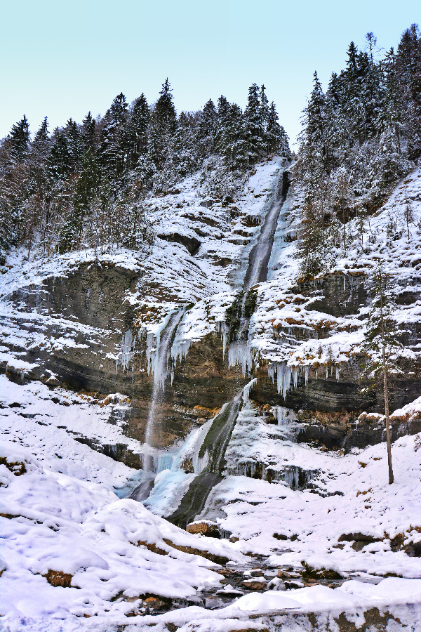 Reserve de Sixt-Passy-Cascade du Rouget en hiver